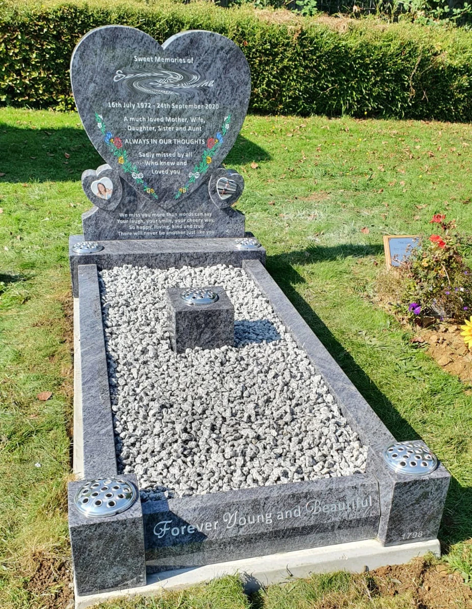 Heart Memorial with Kerbs